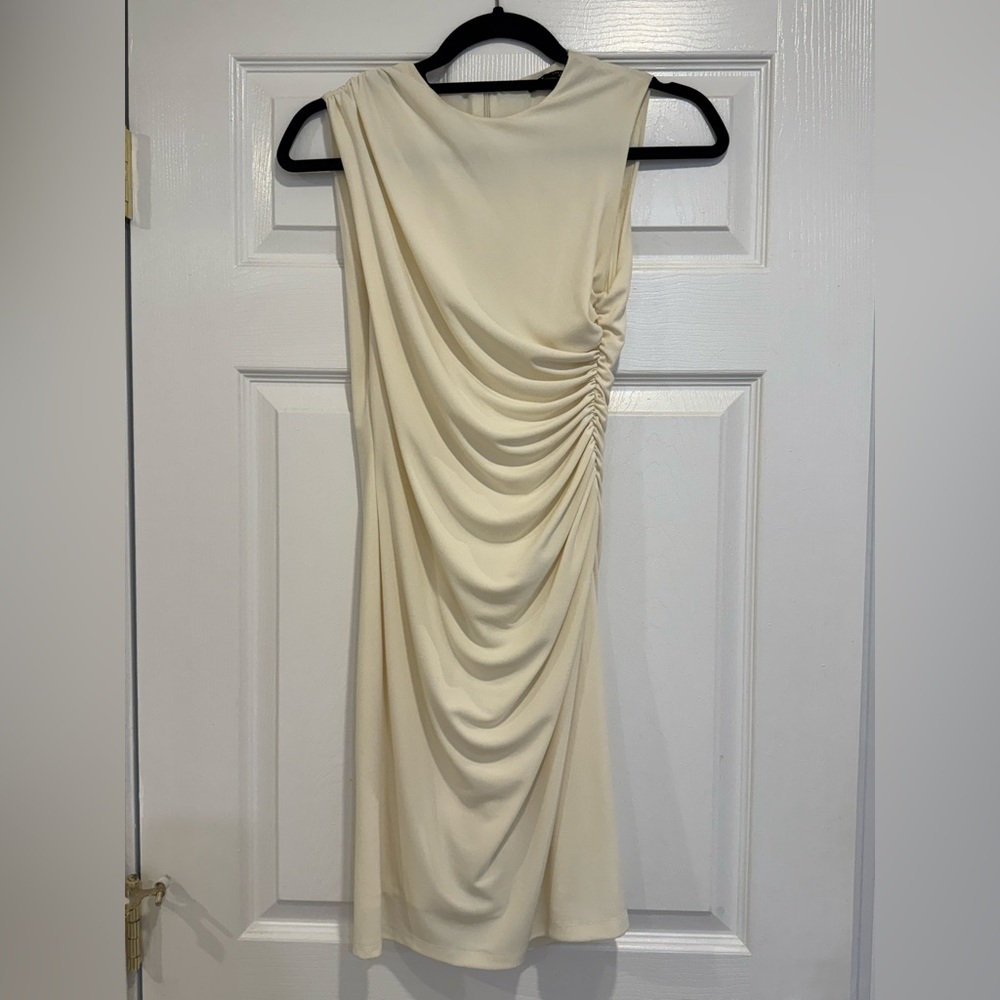 Zara cream mini dress, S